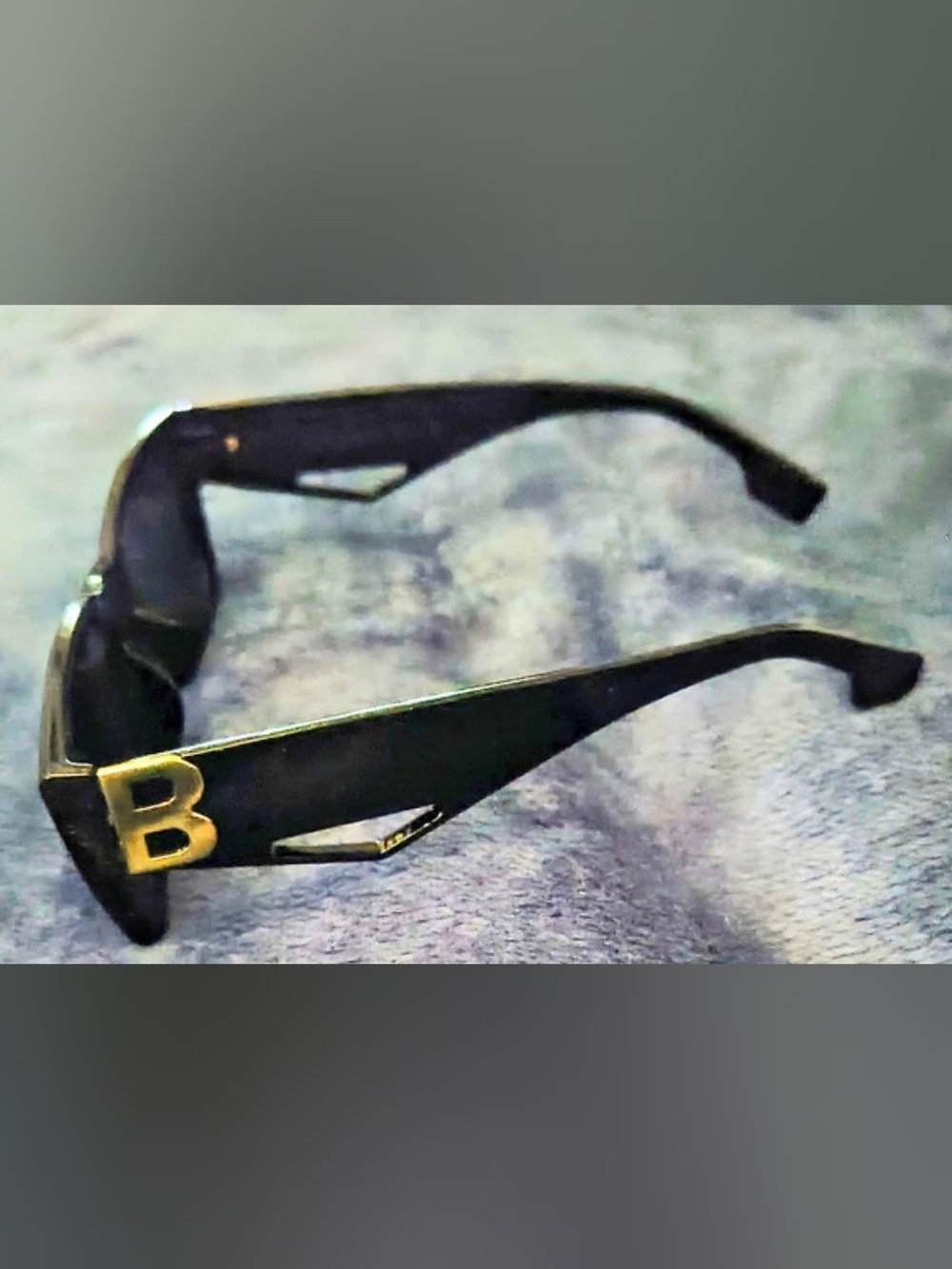 New Designer Inspired Rectangle Sunglasses Black Sunglasses - Picture 7 of 7